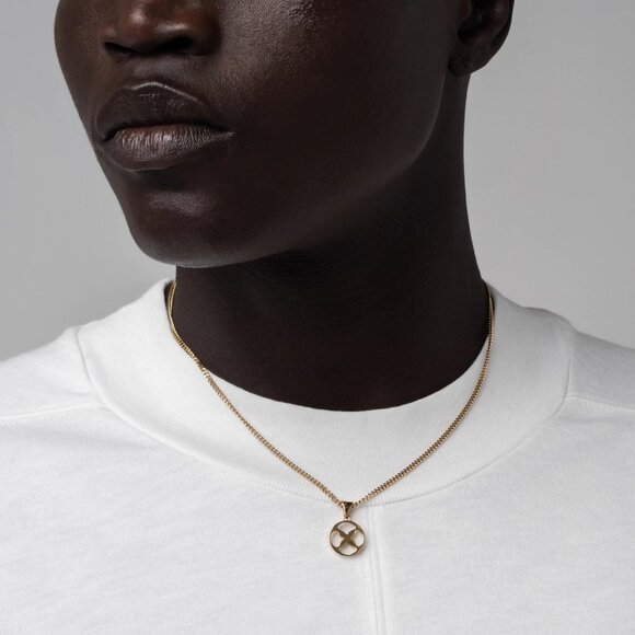 Vitaly Glyph Pendant Necklace – Gold, 47cm - Picture 3 of 8